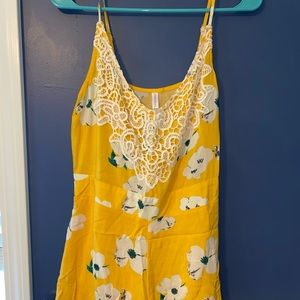 Floral Yellow Romper